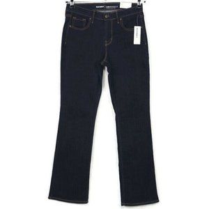 Old Navy Famous Curvy Bootcut Jeans Mid-Rise Stretch Dark 4 Short‎